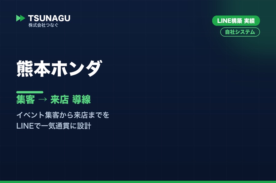 熊本ホンダ様 LINE構築実績